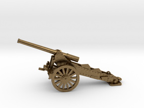 1/100, 1877 de Bange 155mm cannon (low detail) in Natural Bronze