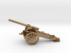 1/100, 1877 de Bange 155mm cannon (low detail) in Natural Brass