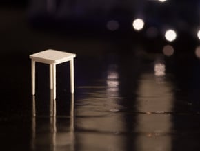 1:48 Square Table in White Natural Versatile Plastic