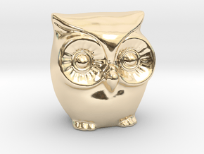 Little tiny owl in 14K Yellow Gold