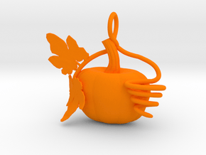 Pumpkin Pendant in Orange Processed Versatile Plastic