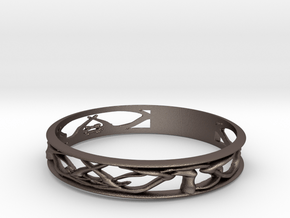 Antler Bracelet in Polished Bronzed Silver Steel