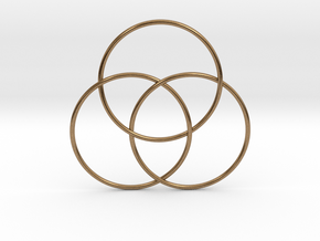 Trinity Circles in Natural Brass