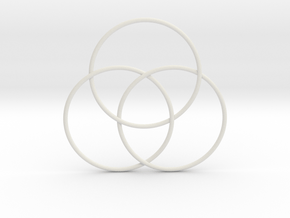 Trinity Circles in White Natural Versatile Plastic
