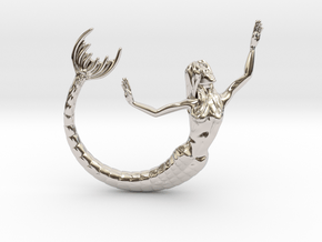 Mermaid Pendant in Platinum