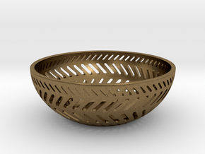 Backslash Bowl in Natural Bronze