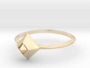 Small Stud Ring - US size5 in 14K Yellow Gold