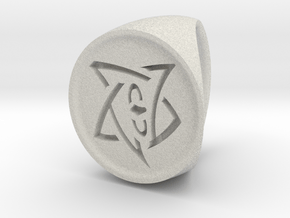 Elder Sign Signet Ring Size 7 in Full Color Sandstone