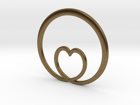 Encircling Love Pendant in Natural Bronze