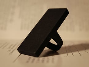 Monolith Ring in Black Natural Versatile Plastic