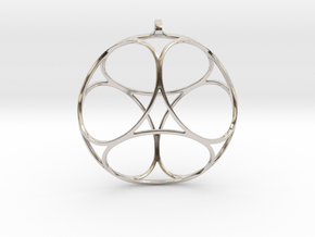 Ephemeral Cubic Shell Pendant in Platinum