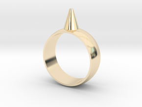 223-Designs Bullet Button Ring Size 8.5 in 14K Yellow Gold