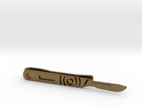 Scalpel Tie Bar (Metals) in Natural Bronze