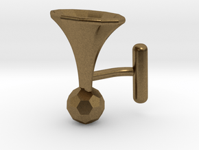 Onglehonk - right cufflink in Natural Bronze