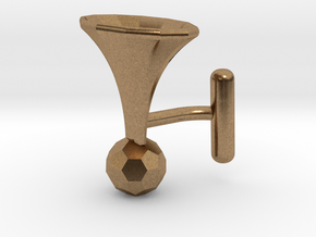 Onglehonk - right cufflink in Natural Brass