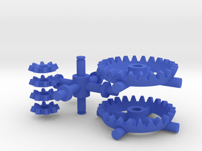 Multiplicator Gears and Axes - Kid Edition in Blue Processed Versatile Plastic