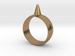 9.5 223-Designs Bullet Button Ring Size  in Natural Brass