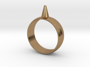 11.5 223-Designs Bullet Button Ring Size  in Natural Brass