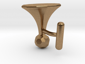 Onglehonk - left cufflink in Natural Brass