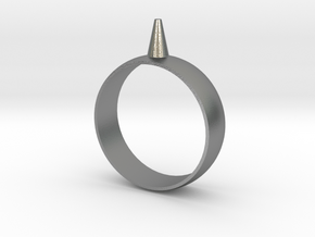 223-Designs Bullet Button Ring Size 15 in Natural Silver