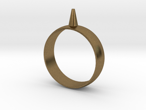 Size 16 223-Designs Bullet Button Ring  in Natural Bronze