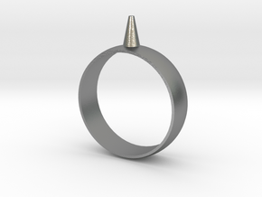 Size 16 223-Designs Bullet Button Ring  in Natural Silver