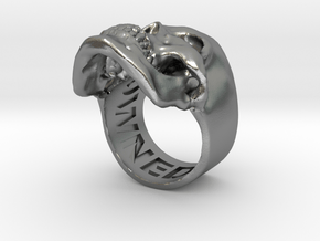 =Epic= Skull Ring - Size 11 in Natural Silver