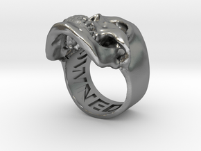 =Epic= Skull Ring - Size 14 in Natural Silver