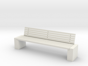 Garden bench 1-24 in White Natural Versatile Plastic