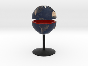 Tactile Miniature Earth With Stand in Full Color Sandstone