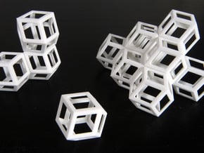 Space filling rhombic dodecahedra in White Natural Versatile Plastic