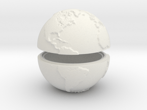 Tactile Miniature Earth (No Stand) in White Natural Versatile Plastic