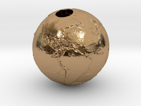Earth Without Water (Pendant 20mm) in Polished Brass