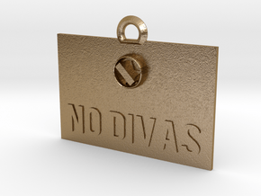 No Divas Sign(1) in Polished Gold Steel