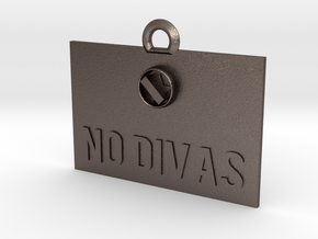 No Divas Sign(1) in Polished Bronzed Silver Steel