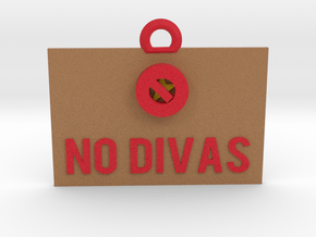 No Divas Sign(2) in Full Color Sandstone
