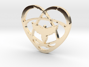 Atom Star Heart Bird in 14K Yellow Gold