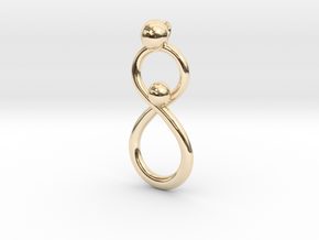 Infinite Mother And Child Pendant in 14K Yellow Gold