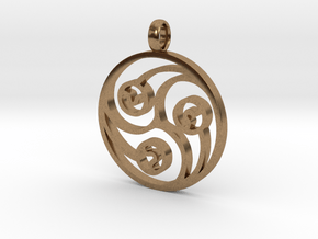 Trinity Pendant in Natural Brass