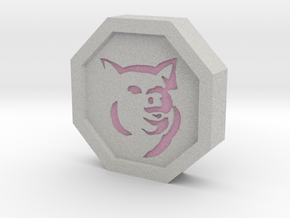 Pig Talisman in Full Color Sandstone