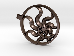 Fibonacci Sun in Polished Bronze Steel