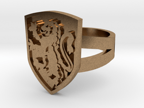 Gryffindor Ring Size 7 in Natural Brass