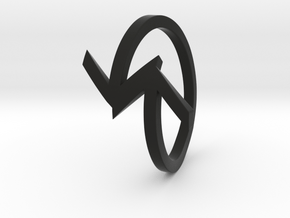 Arrow Ring (Size 7) in Black Natural Versatile Plastic