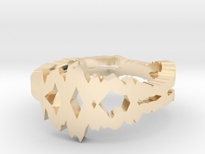 "I Love You" Sound Wave Ring in 14K Yellow Gold: 7.25 / 54.625