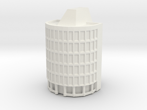 Rounded Office Building in White Natural Versatile Plastic