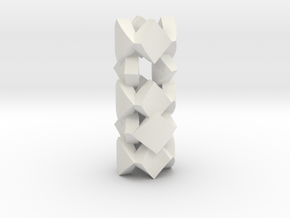 pendant twisted squares 2 in White Natural Versatile Plastic