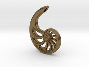 Nautilus Spiral: 4cm in Natural Bronze