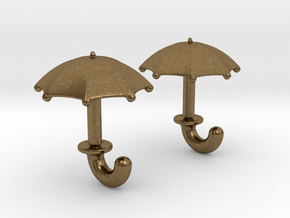 Umbrella Cufflinks in Natural Bronze