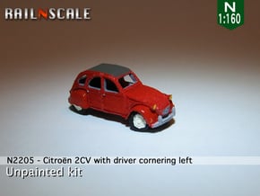Citroën 2CV - cornering (N 1:160) in Smooth Fine Detail Plastic