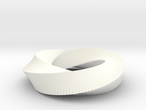 Möbius Strip (4,3) in White Processed Versatile Plastic
